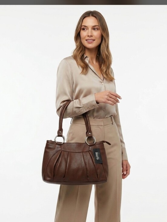 Wilsons Leather Handbags - NWT Wilsons Leather Bag Shoulder Bag Purse Brown Classic #bxsh